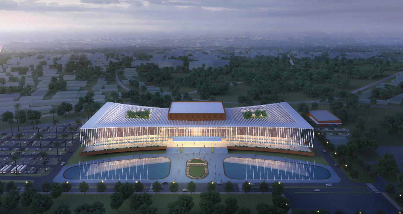 援贊比亞國際會議中心項(xiàng)目（榮獲“2022-2023年度中國建設(shè)工程魯班獎”）